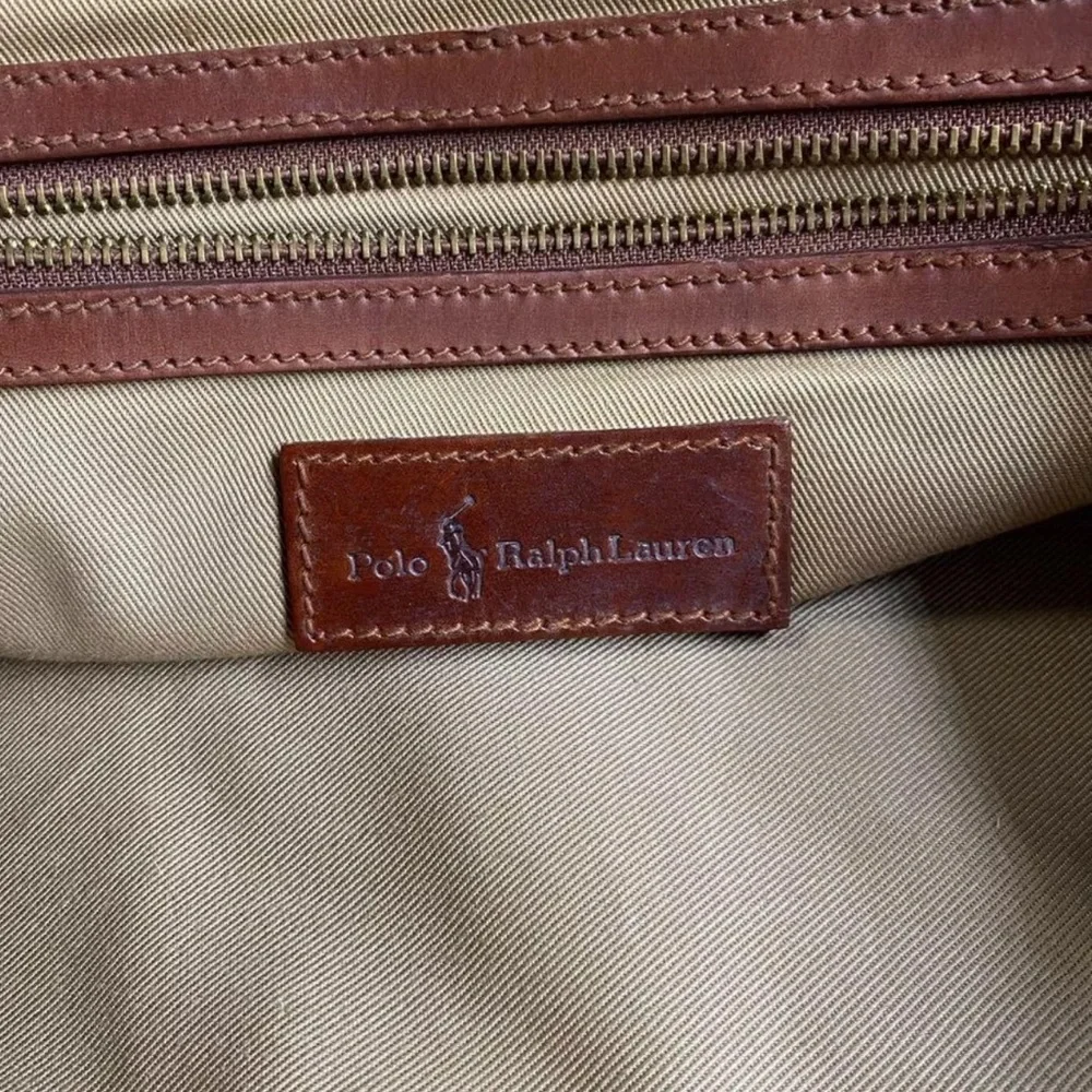 RALPH LAUREN Tartan Plaid Brown Green Doctor Bag Boston Weekend Travel Suitcase